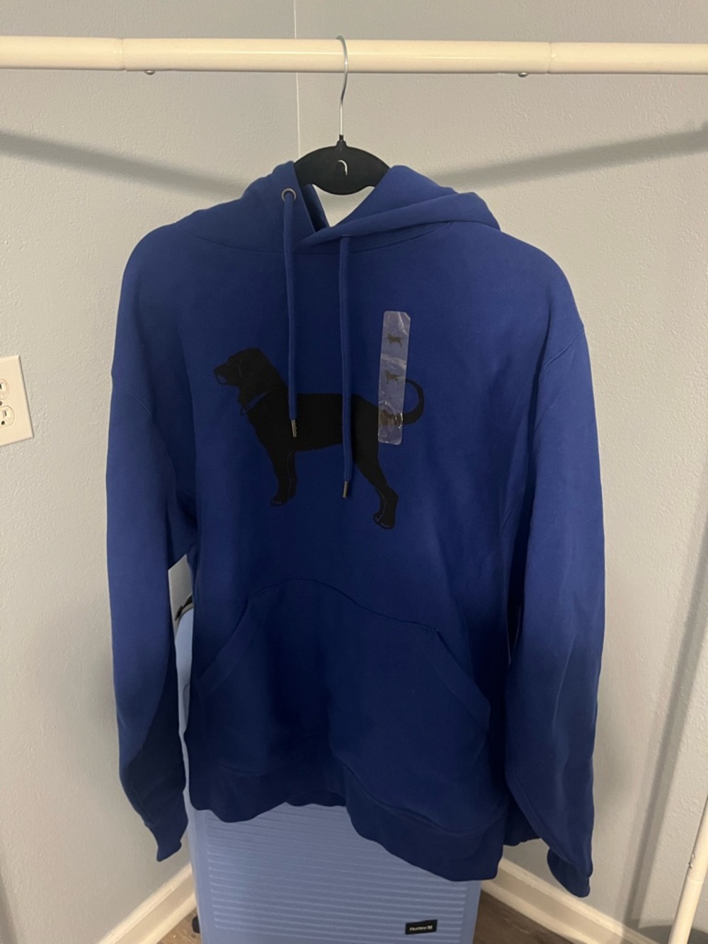 The Black Dog Royal Blue Hoodie with Black Graphic